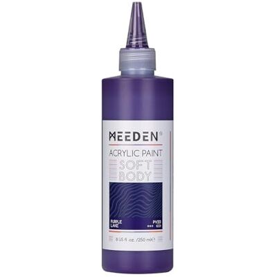 MEEDEN Peinture Acrylique Lac Purple: 250ml/8.45oz Peinture Acrylique Pouring en Vrac dans un Flacon Compressible Peintures Liquide pour Adultes Artistes Canvas Art Painting - Publicité MEEDEN Peinture Acrylique Lac Purple: 250ml/8.45oz Peinture Acrylique Pouring en Vrac dans un Flacon Compressible Peintures Liquide pour Adultes Artistes Canvas Art Painting - Publicité