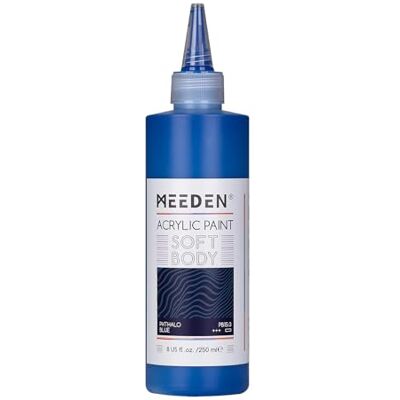 MEEDEN Peinture Acrylique Phthalo Bleu: 250ml/8.45oz Peinture Acrylique Pouring en Vrac dans un Flacon Compressible Peintures Liquide pour Adultes Artistes Canvas Art Painting - Publicité MEEDEN Peinture Acrylique Phthalo Bleu: 250ml/8.45oz Peinture Acrylique Pouring en Vrac dans un Flacon Compressible Peintures Liquide pour Adultes Artistes Canvas Art Painting - Publicité
