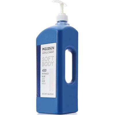 MEEDEN Peinture Acrylique Fluide: Bleu Phthalo 2L/69oz Peinture d'Artiste Liquide en Vrac avec Pompe Fini Mat et Haute Cohérence-Grande Fourniture d'Art pour Adulte, Toiles, Artisanat, Peinture - Publicité MEEDEN Peinture Acrylique Fluide: Bleu Phthalo 2L/69oz Peinture d'Artiste Liquide en Vrac avec Pompe Fini Mat et Haute Cohérence-Grande Fourniture d'Art pour Adulte, Toiles, Artisanat, Peinture - Publicité