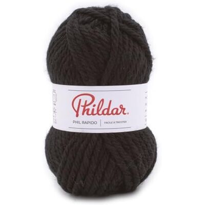 Phildar Pelote de Laine Phil Rapido Laine à Crocheter et à Tricoter 25% ACRYLIQUE,50% POLYAMIDE,25% LAINE PEIGNEE Aiguille n°7 Couleur NOIR - Publicité Phildar Pelote de Laine Phil Rapido Laine à Crocheter et à Tricoter 25% ACRYLIQUE,50% POLYAMIDE,25% LAINE PEIGNEE Aiguille n°7 Couleur NOIR - Publicité