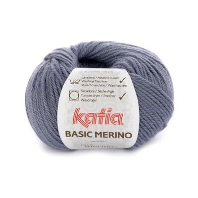 Katia Basic Merino – Couleur : jean (72) – 50 g/env. Rouleau de laine 120 m - Publicité Katia Basic Merino – Couleur : jean (72) – 50 g/env. Rouleau de laine 120 m - Publicité