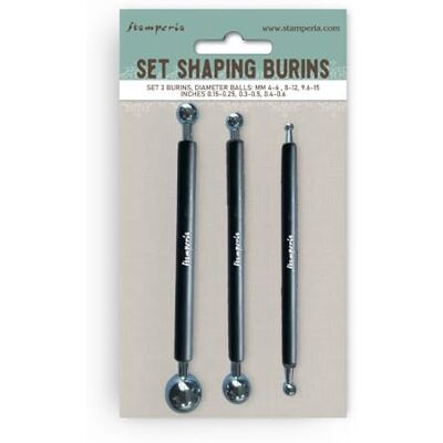 Stamperia Shaping Burins for Scrapbooking, Bullet Journalling and More, Ideal for Shaping Paper Flowers, Smoothing Curves, and Transferring Rub-On Details (1 x 4-6mm, 1 x 8-12mm, 1 x 9.6-15mm) - Publicité Stamperia Shaping Burins for Scrapbooking, Bullet Journalling and More, Ideal for Shaping Paper Flowers, Smoothing Curves, and Transferring Rub-On Details (1 x 4-6mm, 1 x 8-12mm, 1 x 9.6-15mm) - Publicité