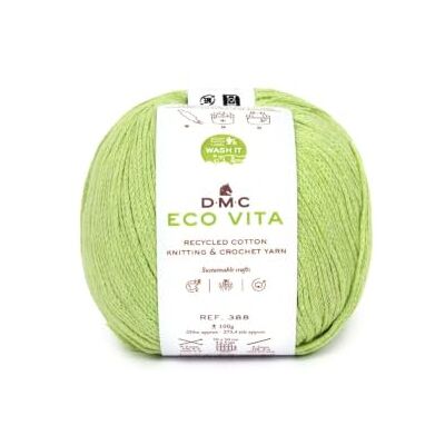 DMC Eco Vita fil tubulaire coton recyclé tricot crochet 100 g 250 m - Publicité DMC Eco Vita fil tubulaire coton recyclé tricot crochet 100 g 250 m - Publicité