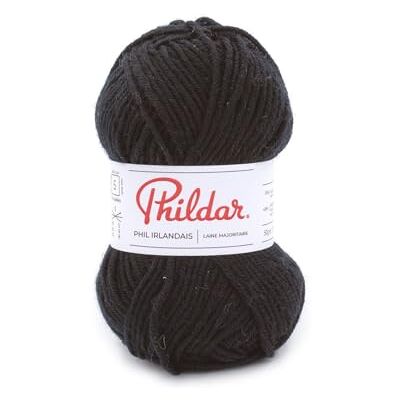 Phildar Pelote de Laine Phil Irlandais Laine à Crocheter et à Tricoter 51% LAINE,49% ACRYLIQUE Aiguille n°5 Couleur NOIR - Publicité Phildar Pelote de Laine Phil Irlandais Laine à Crocheter et à Tricoter 51% LAINE,49% ACRYLIQUE Aiguille n°5 Couleur NOIR - Publicité