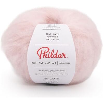 Phildar Pelote de Laine Phil Lovely Mohair Laine à Crocheter et à Tricoter 30% MOHAIR,70% ACRYLIQUE Aiguille n°8 Couleur ROSE - Publicité Phildar Pelote de Laine Phil Lovely Mohair Laine à Crocheter et à Tricoter 30% MOHAIR,70% ACRYLIQUE Aiguille n°8 Couleur ROSE - Publicité