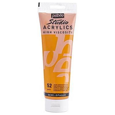 PEBEO Pébéo Acrylique Fine Studio Acrylics Peinture Acrylique Jaune Jaune Dadmium Foncé Imitation 250 ml 169-052 - Publicité PEBEO Pébéo Acrylique Fine Studio Acrylics Peinture Acrylique Jaune Jaune Dadmium Foncé Imitation 250 ml 169-052 - Publicité