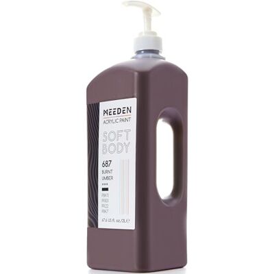 MEEDEN Peinture Acrylique Fluide: Brûlée d'Ombre 2L/69oz Peinture d'Artiste Liquide en Vrac avec Pompe Fini Mat et Haute Cohérence-Grande Fourniture d'Art pour Adulte, Toiles, Artisanat, Peinture - Publicité MEEDEN Peinture Acrylique Fluide: Brûlée d'Ombre 2L/69oz Peinture d'Artiste Liquide en Vrac avec Pompe Fini Mat et Haute Cohérence-Grande Fourniture d'Art pour Adulte, Toiles, Artisanat, Peinture - Publicité