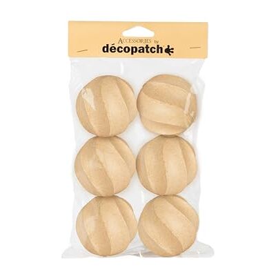 Decopatch NO064C - Pack de 6 boules de Noël tressées - Décoration hivernale - Publicité Decopatch NO064C - Pack de 6 boules de Noël tressées - Décoration hivernale - Publicité