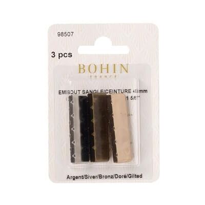 Bohin Assortiements de 3 Embouts de Ceinture 40mm - Publicité Bohin Assortiements de 3 Embouts de Ceinture 40mm - Publicité