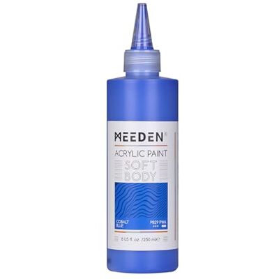 MEEDEN Peinture Acrylique Cobalt Bleu: 250ml/8.45oz Peinture Acrylique Pouring en Vrac dans un Flacon Compressible Peintures Liquide pour Adultes Artistes Canvas Art Painting - Publicité MEEDEN Peinture Acrylique Cobalt Bleu: 250ml/8.45oz Peinture Acrylique Pouring en Vrac dans un Flacon Compressible Peintures Liquide pour Adultes Artistes Canvas Art Painting - Publicité