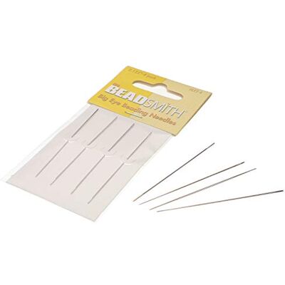 The Beadsmith 2.15" Large Eye Beading Needles, 4 par carte. Publicité The Beadsmith 2.15" Large Eye Beading Needles, 4 par carte. Publicité