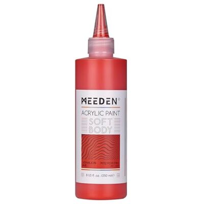 MEEDEN Peinture Acrylique Vermeil Hue: 250ml/8.45oz Peinture Acrylique Pouring en Vrac dans un Flacon Compressible Peintures Liquide pour Adultes Artistes Canvas Art Painting - Publicité MEEDEN Peinture Acrylique Vermeil Hue: 250ml/8.45oz Peinture Acrylique Pouring en Vrac dans un Flacon Compressible Peintures Liquide pour Adultes Artistes Canvas Art Painting - Publicité