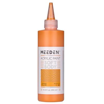 MEEDEN Peinture Acrylique Orange Jaune: 250ml/8.45oz Peinture Acrylique Pouring en Vrac dans un Flacon Compressible Peintures Liquide pour Adultes Artistes Canvas Art Painting - Publicité MEEDEN Peinture Acrylique Orange Jaune: 250ml/8.45oz Peinture Acrylique Pouring en Vrac dans un Flacon Compressible Peintures Liquide pour Adultes Artistes Canvas Art Painting - Publicité