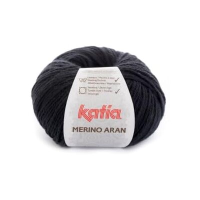 Lanas Katia Merino Aran Pelote de Couleur Noir Cod. 2 - Publicité Lanas Katia Merino Aran Pelote de Couleur Noir Cod. 2 - Publicité