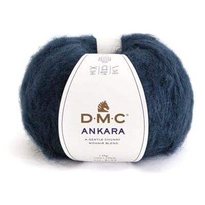 DMC - Ankara - bleu - 50g - mélange de mohair - fil à tricoter - Publicité DMC - Ankara - bleu - 50g - mélange de mohair - fil à tricoter - Publicité
