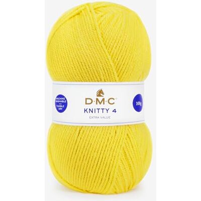 DMC Knitty 4 Fil à tricoter 100% acrylique Pelote 50 g 140 m - Publicité DMC Knitty 4 Fil à tricoter 100% acrylique Pelote 50 g 140 m - Publicité