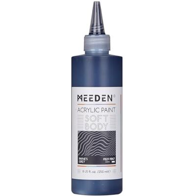 MEEDEN Peinture Acrylique Grey Payne: 250ml/8.45oz Peinture Acrylique Pouring en Vrac dans un Flacon Compressible Peintures Liquide pour Adultes Artistes Canvas Art Painting - Publicité MEEDEN Peinture Acrylique Grey Payne: 250ml/8.45oz Peinture Acrylique Pouring en Vrac dans un Flacon Compressible Peintures Liquide pour Adultes Artistes Canvas Art Painting - Publicité