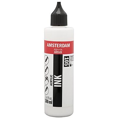 Amsterdam Acrylic Ink Bottle 100 ml Titanium White 105 - Acrylic Ink - Publicité Amsterdam Acrylic Ink Bottle 100 ml Titanium White 105 - Acrylic Ink - Publicité