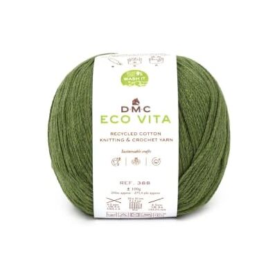 DMC Eco Vita fil tubulaire coton recyclé tricot crochet 100 g 250 m - Publicité DMC Eco Vita fil tubulaire coton recyclé tricot crochet 100 g 250 m - Publicité
