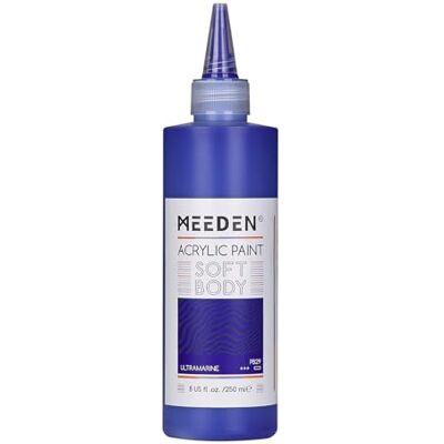 MEEDEN Peinture Acrylique Ultramarine: 250ml/8.45oz Peinture Acrylique Pouring en Vrac dans un Flacon Compressible Peintures Liquide pour Adultes Artistes Canvas Art Painting - Publicité MEEDEN Peinture Acrylique Ultramarine: 250ml/8.45oz Peinture Acrylique Pouring en Vrac dans un Flacon Compressible Peintures Liquide pour Adultes Artistes Canvas Art Painting - Publicité