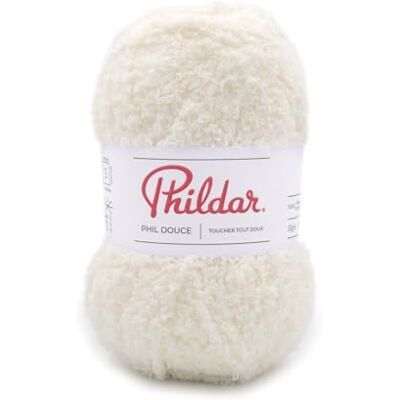 Phildar - Douce écru - Angora 100% - Laine - Publicité Phildar - Douce écru - Angora 100% - Laine - Publicité
