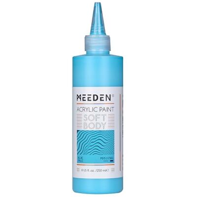 MEEDEN Peinture Acrylique Bleu Pale: 250ml/8.45oz Peinture Acrylique Pouring en Vrac dans un Flacon Compressible Peintures Liquide pour Adultes Artistes Canvas Art Painting - Publicité MEEDEN Peinture Acrylique Bleu Pale: 250ml/8.45oz Peinture Acrylique Pouring en Vrac dans un Flacon Compressible Peintures Liquide pour Adultes Artistes Canvas Art Painting - Publicité