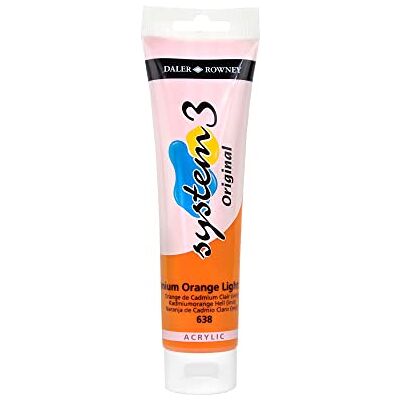 Peinture acrylique System 3 de Daler-Rowney - Orange Cadmium Clair - Publicité Peinture acrylique System 3 de Daler-Rowney - Orange Cadmium Clair - Publicité