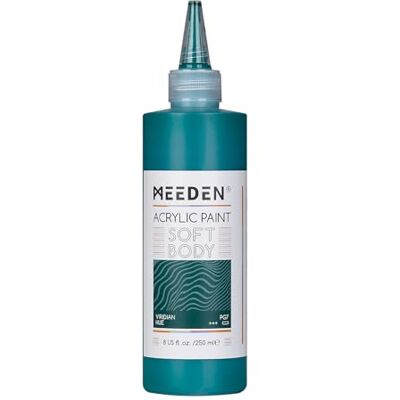 MEEDEN Peinture Acrylique Viridienne Hue: 250ml/8.45oz Peinture Acrylique Pouring en Vrac dans un Flacon Compressible Peintures Liquide pour Adultes Artistes Canvas Art Painting - Publicité MEEDEN Peinture Acrylique Viridienne Hue: 250ml/8.45oz Peinture Acrylique Pouring en Vrac dans un Flacon Compressible Peintures Liquide pour Adultes Artistes Canvas Art Painting - Publicité
