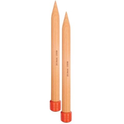 Aiguilles à tricoter KnitPro Jumbo Bouleau - 25cm US 50 - Publicité Aiguilles à tricoter KnitPro Jumbo Bouleau - 25cm US 50 - Publicité