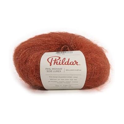 Phildar Pelote de Laine Phil Mohair Soie Lurex Laine à Crocheter et à Tricoter 14% SOIE,4% POLYAMIDE,78% KID MOHAIR,4% POLYESTER METALLISE Aiguille n°5 Couleur ORANGE - Publicité Phildar Pelote de Laine Phil Mohair Soie Lurex Laine à Crocheter et à Tricoter 14% SOIE,4% POLYAMIDE,78% KID MOHAIR,4% POLYESTER METALLISE Aiguille n°5 Couleur ORANGE - Publicité