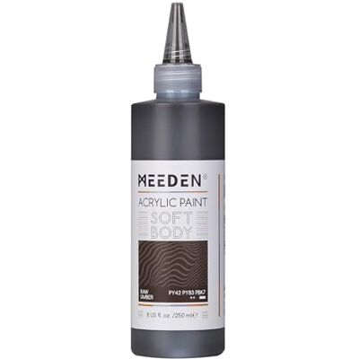 MEEDEN Peinture Acrylique Raw Ombre: 250ml/8.45oz Peinture Acrylique Pouring en Vrac dans un Flacon Compressible Peintures Liquide pour Adultes Artistes Canvas Art Painting - Publicité MEEDEN Peinture Acrylique Raw Ombre: 250ml/8.45oz Peinture Acrylique Pouring en Vrac dans un Flacon Compressible Peintures Liquide pour Adultes Artistes Canvas Art Painting - Publicité