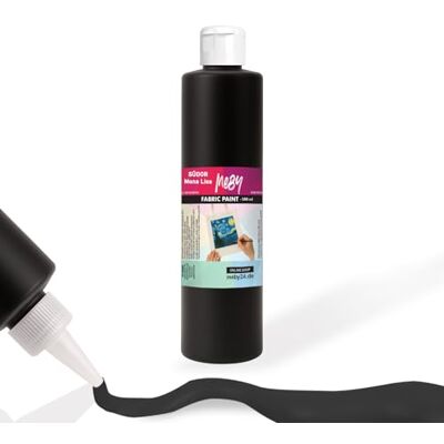 SÜDOR Teinture pour tissu 500 ml. Teinture textile résistante au lavage. Couleur pour tissus clairs. Lavable en machine, résistante au lavage, fixation par repassage (noir) - Publicité SÜDOR Teinture pour tissu 500 ml. Teinture textile résistante au lavage. Couleur pour tissus clairs. Lavable en machine, résistante au lavage, fixation par repassage (noir) - Publicité
