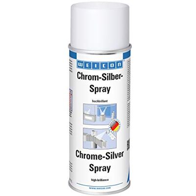 WEICON Spray Chrome-Argent 400 ml / Revêtement de surface extrêmement brillant / Teinte : aluminium, brillant - Publicité WEICON Spray Chrome-Argent 400 ml / Revêtement de surface extrêmement brillant / Teinte : aluminium, brillant - Publicité
