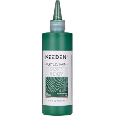 MEEDEN Peinture Acrylique Sap Vert: 250ml/8.45oz Peinture Acrylique Pouring en Vrac dans un Flacon Compressible Peintures Liquide pour Adultes Artistes Canvas Art Painting - Publicité MEEDEN Peinture Acrylique Sap Vert: 250ml/8.45oz Peinture Acrylique Pouring en Vrac dans un Flacon Compressible Peintures Liquide pour Adultes Artistes Canvas Art Painting - Publicité