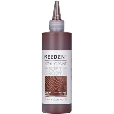 MEEDEN Peinture Acrylique Vandyke Brown: 250ml/8.45oz Peinture Acrylique Pouring en Vrac dans un Flacon Compressible Peintures Liquide pour Adultes Artistes Canvas Art Painting - Publicité MEEDEN Peinture Acrylique Vandyke Brown: 250ml/8.45oz Peinture Acrylique Pouring en Vrac dans un Flacon Compressible Peintures Liquide pour Adultes Artistes Canvas Art Painting - Publicité