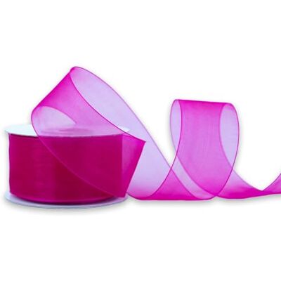 Creativery Ruban en organza 38 mm x 25 m Choix de couleurs 3/6/12/25/38 mm Transparent, résistant aux couleurs et lavable Ruban pour mariage, emballage cadeau, décoration, bricolage Fuchsia 183D - Publicité Creativery Ruban en organza 38 mm x 25 m Choix de couleurs 3/6/12/25/38 mm Transparent, résistant aux couleurs et lavable Ruban pour mariage, emballage cadeau, décoration, bricolage Fuchsia 183D - Publicité