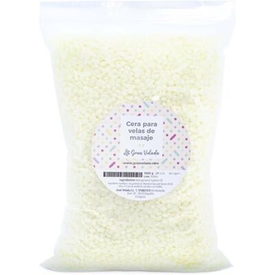 GRAN VELADA Cire pour bougies de massage naturelle et personnalisable Formule végétale à base de soja Idéal pour créer des bougies avec vos parfums préférés 100 g - Publicité GRAN VELADA Cire pour bougies de massage naturelle et personnalisable Formule végétale à base de soja Idéal pour créer des bougies avec vos parfums préférés 100 g - Publicité