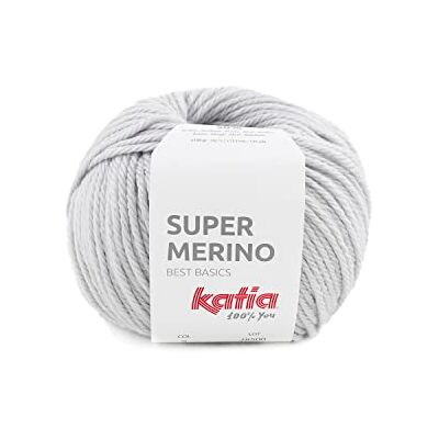 Katıa Super Merino de Katia en pelotes de 100 grammes et 125 mètres. Pour tricoter avec des aiguilles de 5½ 6 ou au crochet de 5½ 6. (gris perle (9)) - Publicité Katıa Super Merino de Katia en pelotes de 100 grammes et 125 mètres. Pour tricoter avec des aiguilles de 5½ 6 ou au crochet de 5½ 6. (gris perle (9)) - Publicité
