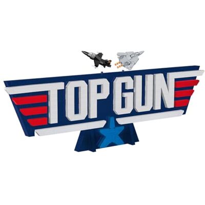 COBI Logo Top Gun™, 628 pièces, Logo 3D d'exposition Imprimé par tampographie, Modèle d'exposition, Micro-modèles d'avions, Support d'exposition, Éléments fabriqués en Europe, 9+ - Publicité COBI Logo Top Gun™, 628 pièces, Logo 3D d'exposition Imprimé par tampographie, Modèle d'exposition, Micro-modèles d'avions, Support d'exposition, Éléments fabriqués en Europe, 9+ - Publicité