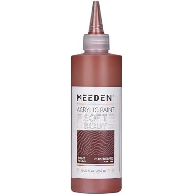MEEDEN Peinture Acrylique Brûlée Sienne: 250ml/8.45oz Peinture Acrylique Pouring en Vrac dans un Flacon Compressible Peintures Liquide pour Adultes Artistes Canvas Art Painting - Publicité MEEDEN Peinture Acrylique Brûlée Sienne: 250ml/8.45oz Peinture Acrylique Pouring en Vrac dans un Flacon Compressible Peintures Liquide pour Adultes Artistes Canvas Art Painting - Publicité