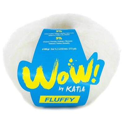 Katia WOW FLUFFY de en pelotes de 100 g et 250 m (blanc (80)) - Publicité Katia WOW FLUFFY de en pelotes de 100 g et 250 m (blanc (80)) - Publicité