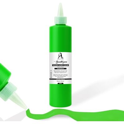 SÜDOR Teinture pour tissu 500 ml. Peinture textile résistante au lavage. Peinture pour tissus clairs. Lavable en machine, résistante au lavage, vert fluo - Publicité SÜDOR Teinture pour tissu 500 ml. Peinture textile résistante au lavage. Peinture pour tissus clairs. Lavable en machine, résistante au lavage, vert fluo - Publicité