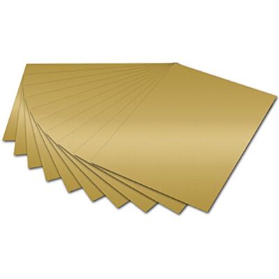 Folia Lot de 10 Feuilles de Carton doré Brillant 50 x 70 cm 6166 - Publicité Folia Lot de 10 Feuilles de Carton doré Brillant 50 x 70 cm 6166 - Publicité