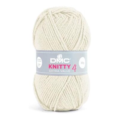 DMC Knitty 4 Fil à tricoter 100% acrylique Pelote 50 g 140 m - Publicité DMC Knitty 4 Fil à tricoter 100% acrylique Pelote 50 g 140 m - Publicité
