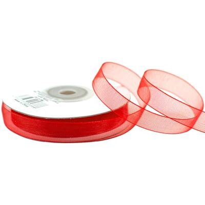 Creativery Ruban Organza 12mm x 25m Rouge - Publicité Creativery Ruban Organza 12mm x 25m Rouge - Publicité