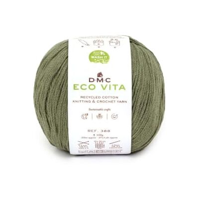 DMC Eco Vita fil tubulaire coton recyclé tricot crochet 100 g 250 m - Publicité DMC Eco Vita fil tubulaire coton recyclé tricot crochet 100 g 250 m - Publicité