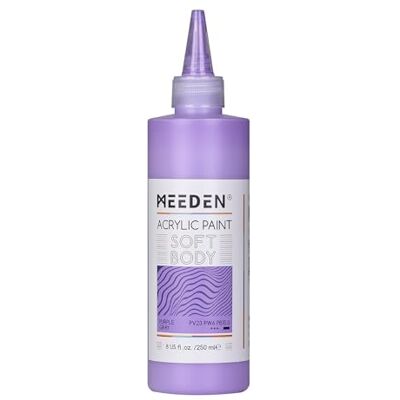 MEEDEN Peinture Acrylique Pourpre Gris: 250ml/8.45oz Peinture Acrylique Pouring en Vrac dans un Flacon Compressible Peintures Liquide pour Adultes Artistes Canvas Art Painting - Publicité MEEDEN Peinture Acrylique Pourpre Gris: 250ml/8.45oz Peinture Acrylique Pouring en Vrac dans un Flacon Compressible Peintures Liquide pour Adultes Artistes Canvas Art Painting - Publicité
