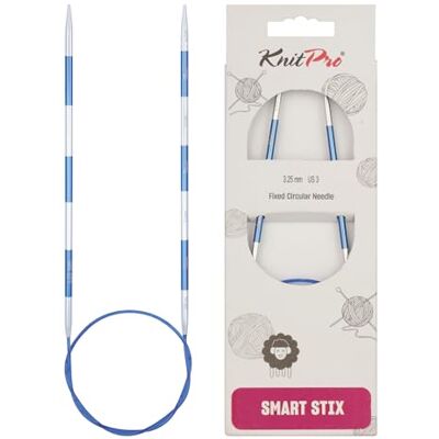 Aiguilles à tricoter en aluminium KnitPro SmartStix - 60cm Bleu - 3,25mm - Publicité Aiguilles à tricoter en aluminium KnitPro SmartStix - 60cm Bleu - 3,25mm - Publicité
