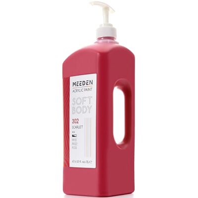 MEEDEN Peinture Acrylique Fluide: Scarlet 2L/69oz Peinture d'Artiste Liquide en Vrac avec Pompe Fini Mat et Haute Cohérence-Grande Fourniture d'Art pour Adultes, Toiles, Artisanat, Peinture - Publicité MEEDEN Peinture Acrylique Fluide: Scarlet 2L/69oz Peinture d'Artiste Liquide en Vrac avec Pompe Fini Mat et Haute Cohérence-Grande Fourniture d'Art pour Adultes, Toiles, Artisanat, Peinture - Publicité
