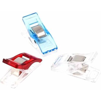 Bohin Plastique Bleu/Rouge/Blanc (Petite) Wonder Clips 12 Pièces - Publicité Bohin Plastique Bleu/Rouge/Blanc (Petite) Wonder Clips 12 Pièces - Publicité